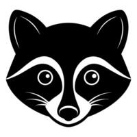 Cute Raccoon Silhouette Drawing for Digital Design and Graphics vector