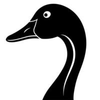Clean Duck Head Silhouette Simple and Elegant Art for Graphic Designs vector