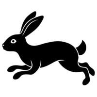 Cute and Sleek Rabbit Silhouette for Graphic Design and Illustration Use vector