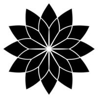 Unique Mandala Design Silhouette Illustration for Print and Graphic Design vector