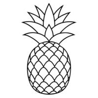 Minimalist Pineapple Line Art for Creative Design Projects vector