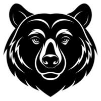 Majestic Bear Head Silhouette Wild Animal Art for Various Projects vector