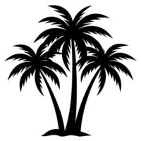 Minimalist Palm Tree Line Art for Tropical and Beach-Themed Projects vector