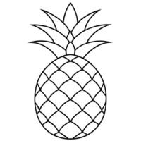 Pineapple Silhouette Illustration Simple and Elegant Art vector