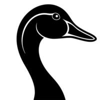 Simple Duck Head Silhouette Clean and Elegant Design for Art Projects vector