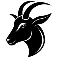 Stylish Goat Head Silhouette Art Ideal for Modern Design Projects vector