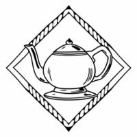 Simple and Stylish Teapot Design for Unique Logo Creations vector