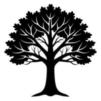Black Tree Silhouette Clipart for Eco-Friendly and Artistic Projects vector