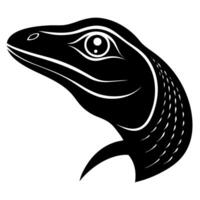 Minimalistic Lizard Head Silhouette for Logos and Design Elements vector