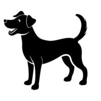 Black Dog Silhouette Illustration for Unique Visual Projects vector