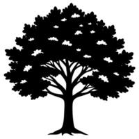 Beautiful Tree Silhouette Drawing for Digital Art and Nature Graphics vector
