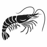 Sleek Shrimp Silhouette Illustration for Unique Projects and Artistic Inspirations vector