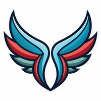 Modern and Unique Wing Illustration for Art and Digital Use vector