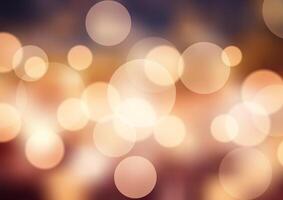 Abstract background with a golden bokeh lights design vector