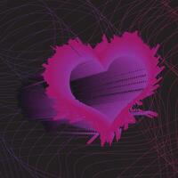 Exploding Heart With Electric Vibes vector