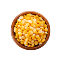 Top view of corn seed on transparent background png