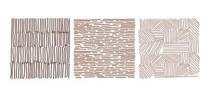 Abstract background of hand drawn straight line. Mocha Mousse colors set. Childish drawing. vector