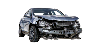 a car with the front end missing is shown on a transparent background. png