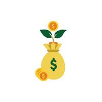 financial investment or cost management It features an open hand holding a gear, which has a dollar sign in the center. vector
