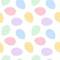 Easter Eggs Seamless pattern in trendy soft pink, yellow, blue and green. Easter background concept. Isolated illustration Wallpaper, wrapping or web promo backdrop, greeting cards, tag, banner vector