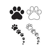 cat and dog paw prints vector