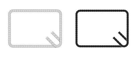 stirrup reinforcing steel links icon set vector