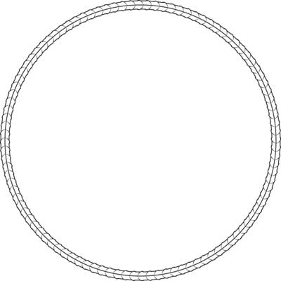 circular rebar frame outline with copy space for text or design