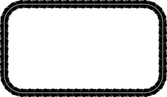Rebar rectangle frame with copy space for text or design vector