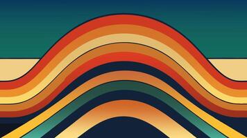 A colorful wave pattern with a blue, orange and yellow background vector