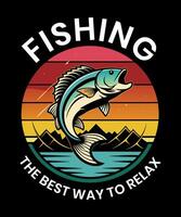 Fishing the best way to relax vector
