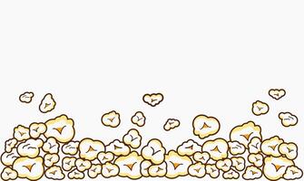 Pop corn background with white background available with blank space for writing text. Suitable for poster design, web, banner, pop corn snack theme promotions. vector