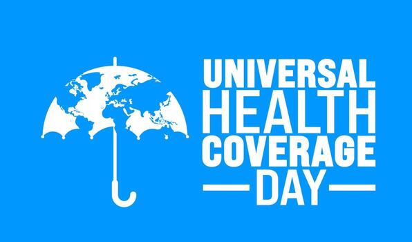 Universal Health Coverage day background, banner or poster design template. vector