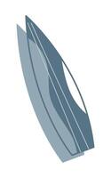 Surfboard with a wave pattern color. Doodle clip art for your projects. vector
