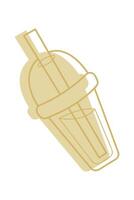 Glass of drink to go color. Clip art for your projects. vector