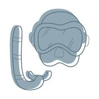 Swimming mask and snorkel color. Clip art for your projects. vector