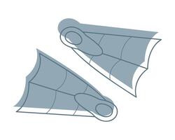 One pair of swimming flippers color. Clip art for your projects. vector