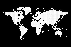 World Map Design in An Abstract Dotted Format vector