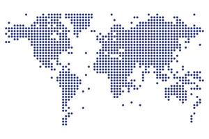 Realistic Dotted World Map Design Just in Dotted Map Format vector