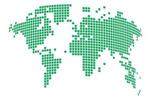 The Trending Dotted Map of the World vector