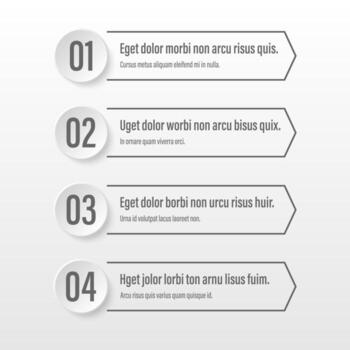 Infographic template with four steps for your text vector