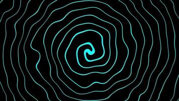 Distorted spiral lines that rotate video