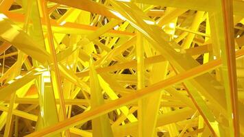 Scroll through the abstract construction with randomly intertwined poles video