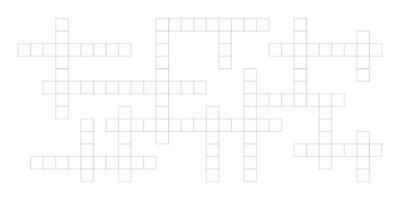 crossword puzzle concept with blank word grid. Isolated on white background for easy customization vector