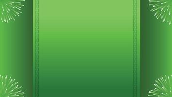Green Decoration Background with empty space for text - Decorative Green Fireworks vector