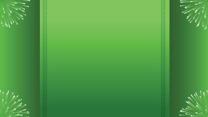 Green Decoration Background with empty space for text - Decorative Green Fireworks