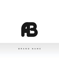 AB logo letter design icon template with white background vector