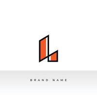 L letter logo combine with letter L logo template line design vector
