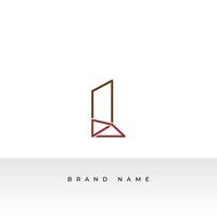 L letter logo combine with letter L logo template design vector