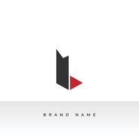L letter logo combine with letter L logo template red vector