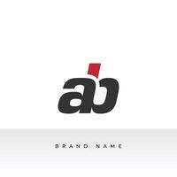 AB letter logo design icon template with white background file vector